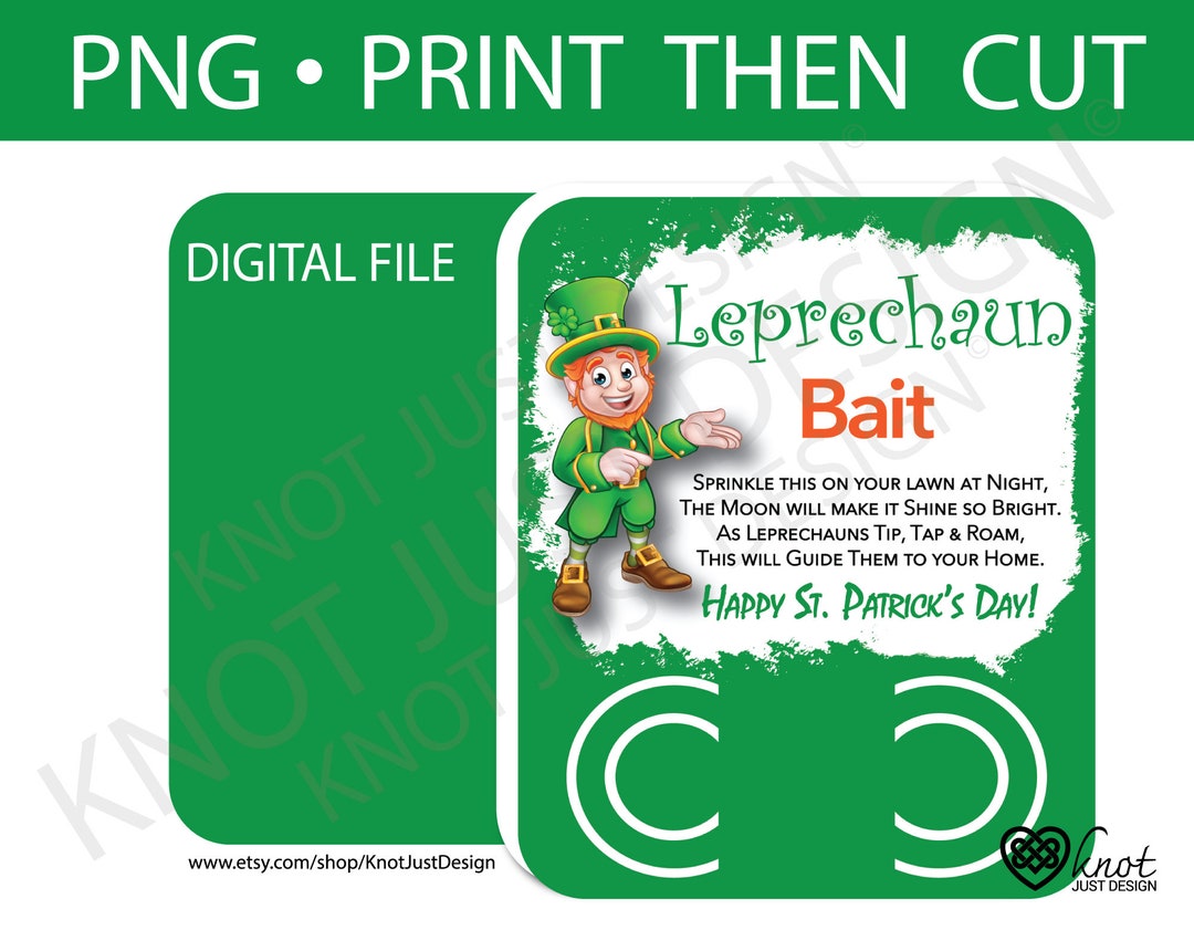 Catch A Leprechaun Card Bait PNG - Downloadable Printable File - Print ...