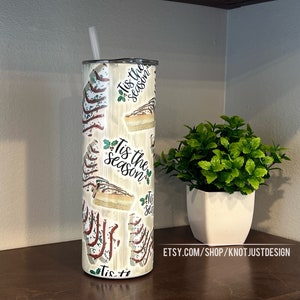 Christmas Tree Cake 20oz Tumbler with straw and lid