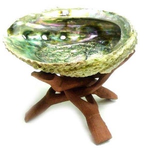 Natural Abalone Shell and Tripod Stand, Abalone Shell Gift Set