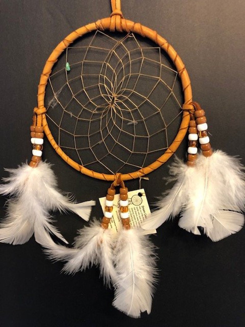 TRADITIONAL with WHITE Feathers Cherokee Dream Catcher Etsy