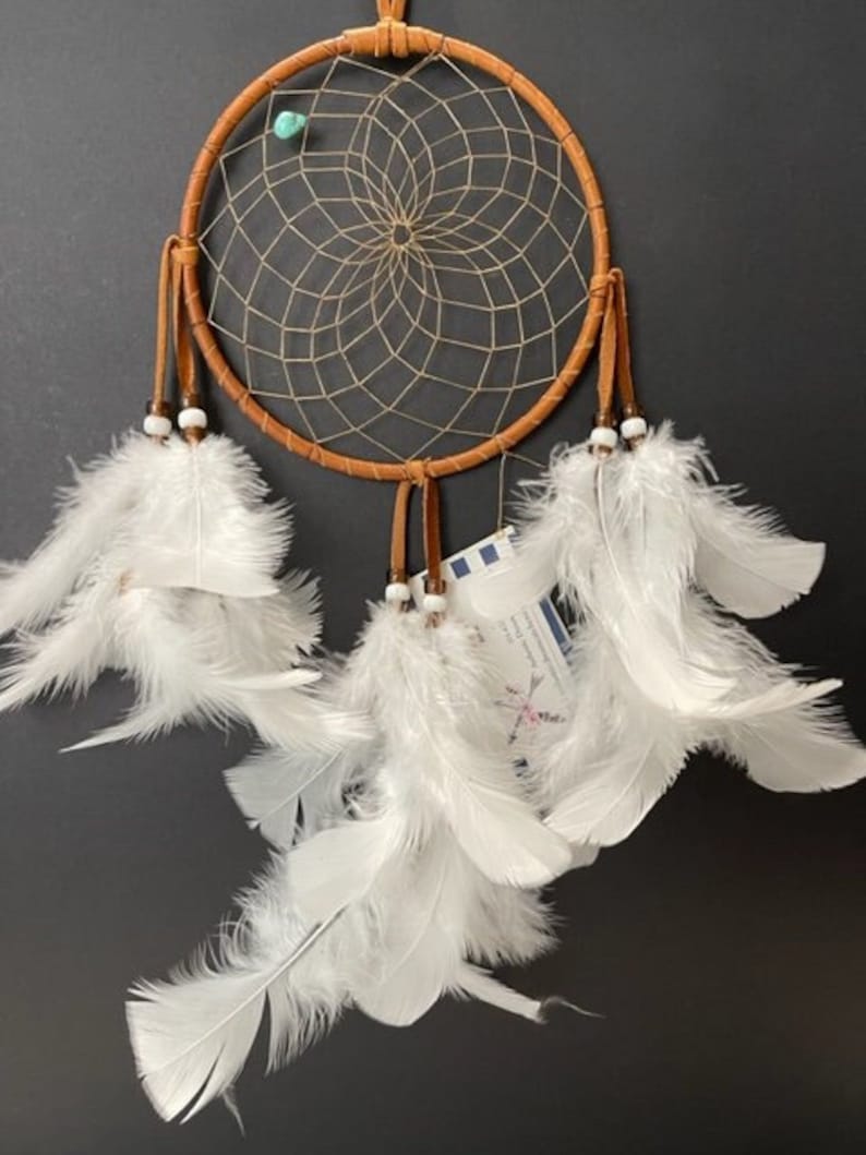 CLOUD WALK Dream Catcher With White Feathers, Native American Dream