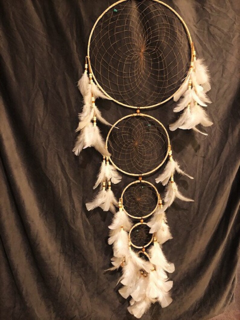 GENERATIONS Large Dream Catcher With Natural Feathers, Extra Large