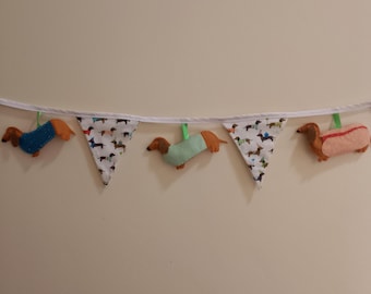 Dachshund dog bunting
