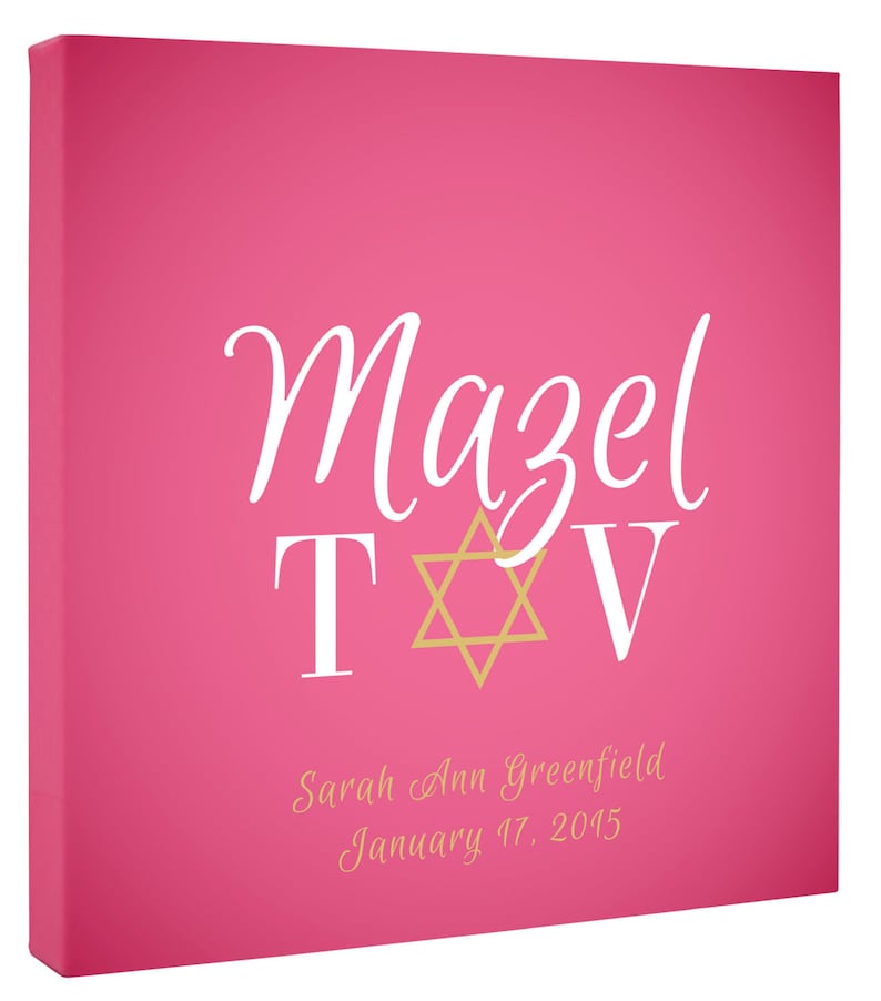 Bar MitzpahBat Mitzvah Mazel TovCustom Sign-In CanvasPersonalized Guest Book image 5