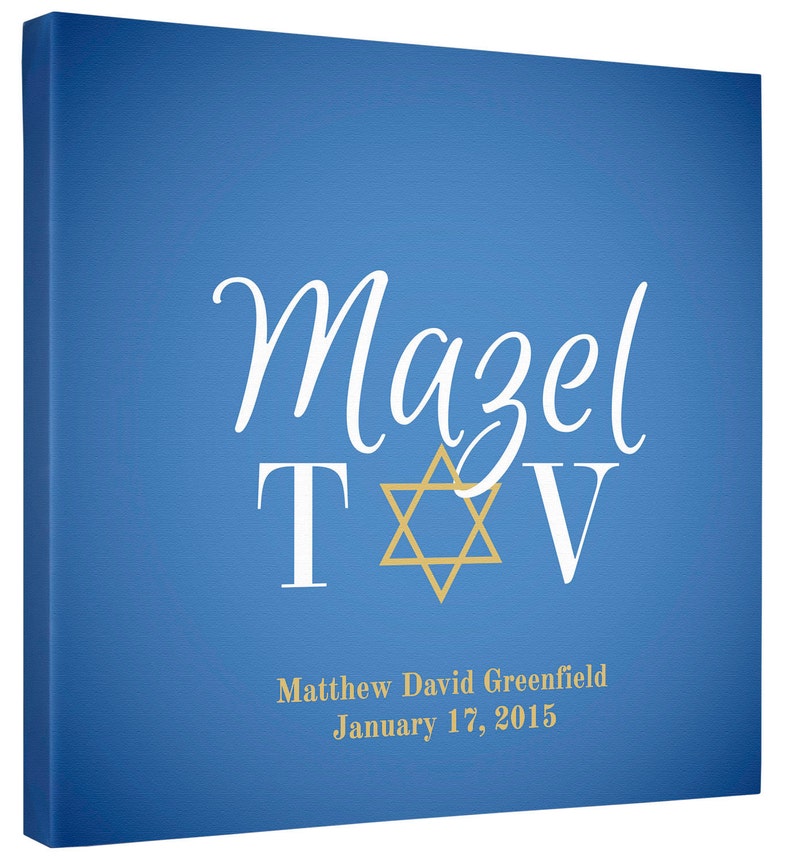 Bar MitzpahBat Mitzvah Mazel TovCustom Sign-In CanvasPersonalized Guest Book image 3