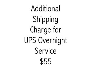 Additional Shipping Charge for Requested Overnight Shipping