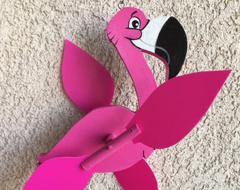 Flo the Flamingo Whirlygig, Whirligigs Wind Spinners, Whirligig