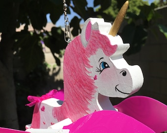 Baby "T" Unicorn Whirlygig,  Whirligigs Wind Spinners, Whirligigs