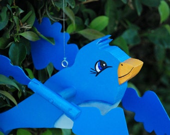 Bluebird of Happiness Whirlygig, Whirligigs Wind Spinner, Whirligig