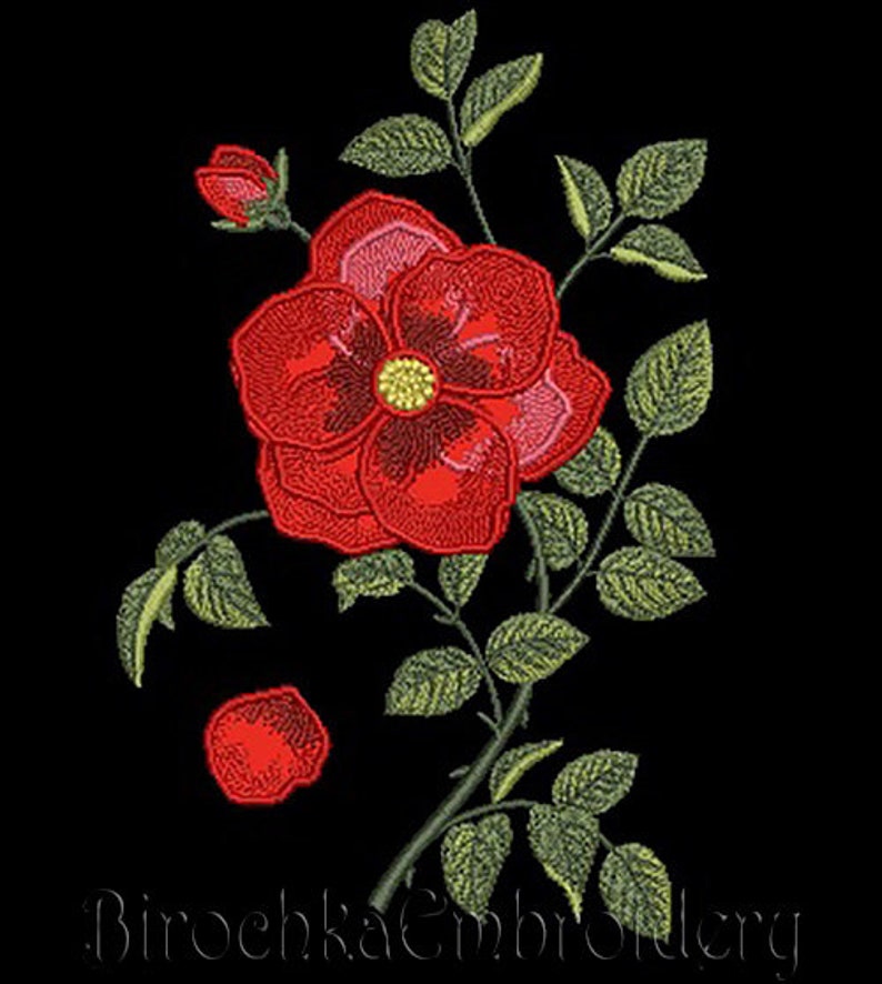 3D Rose Applique Machine Embroidery Design Rose digitaln Etsy