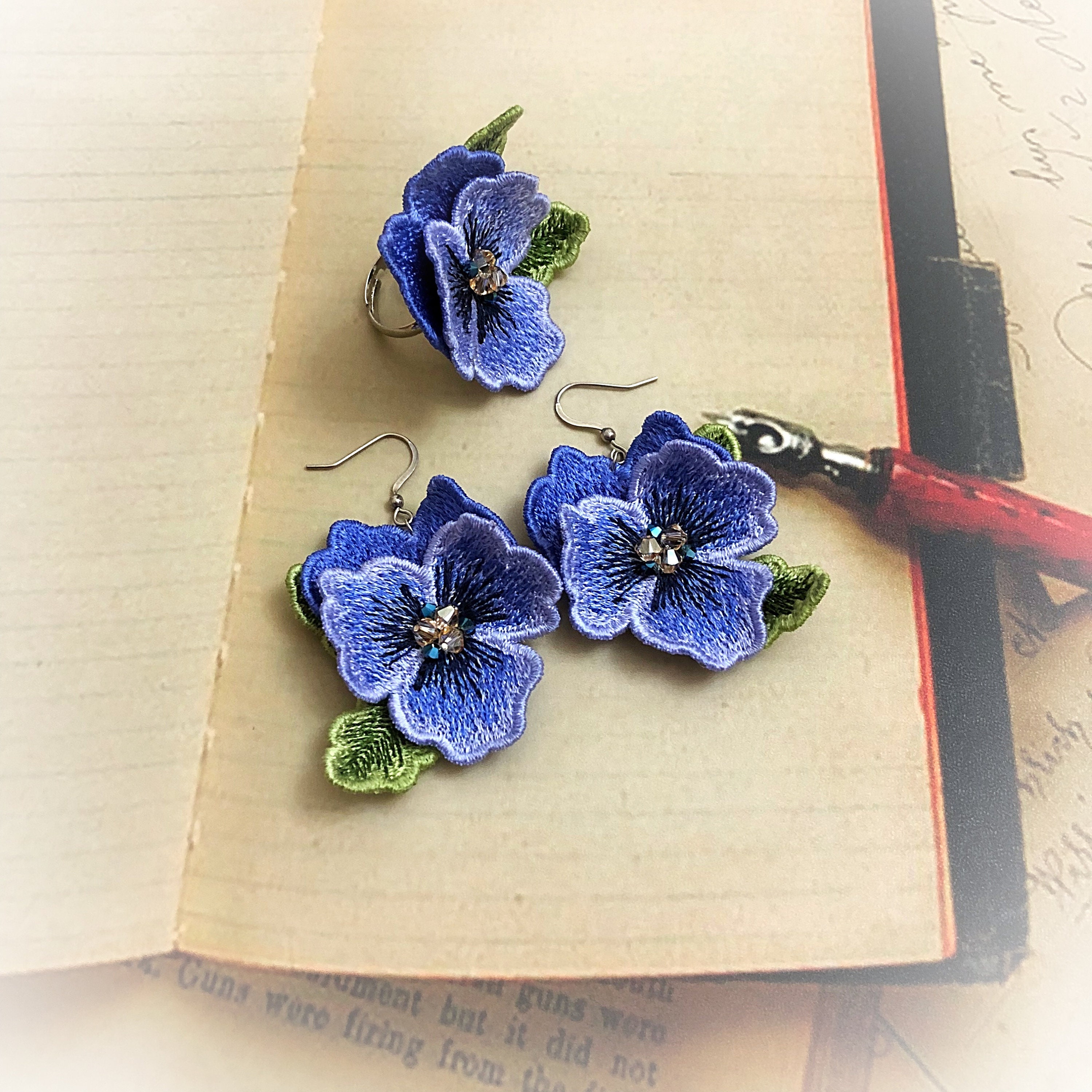 Machine Embroidery Design Pansies flower 3D machine embroidery pattern Digital Embroidery design