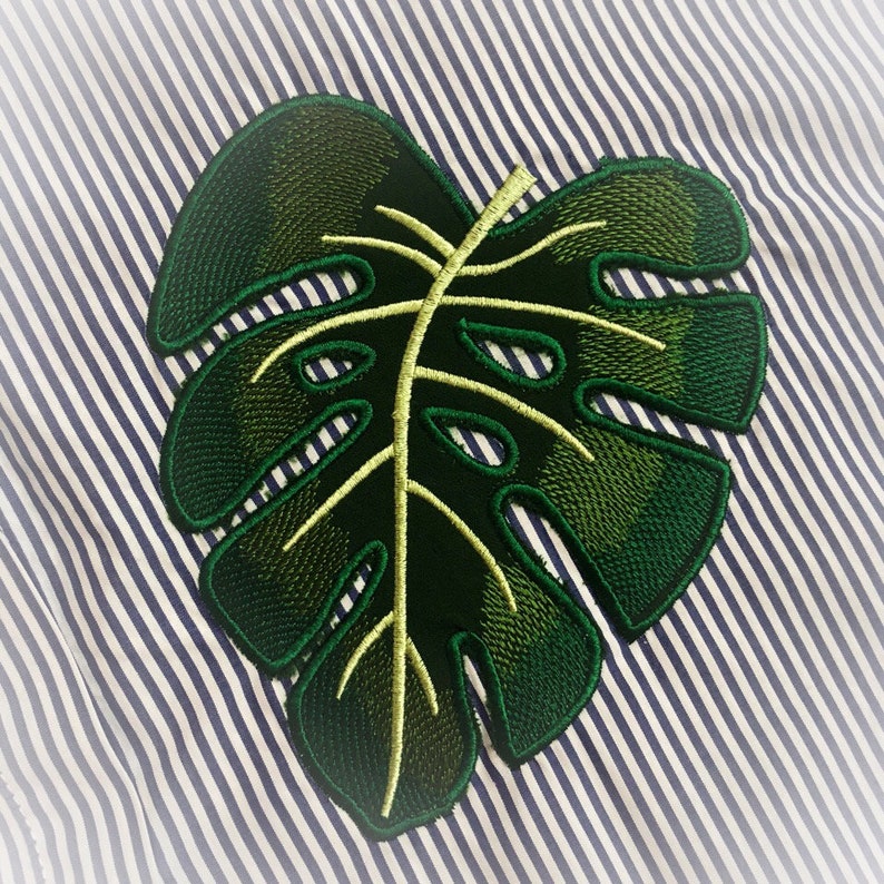 Monstera leaf applique embroidery pattern machine embroidery  etsy Monstera leaf applique embroidery pattern machine embroidery  etsy