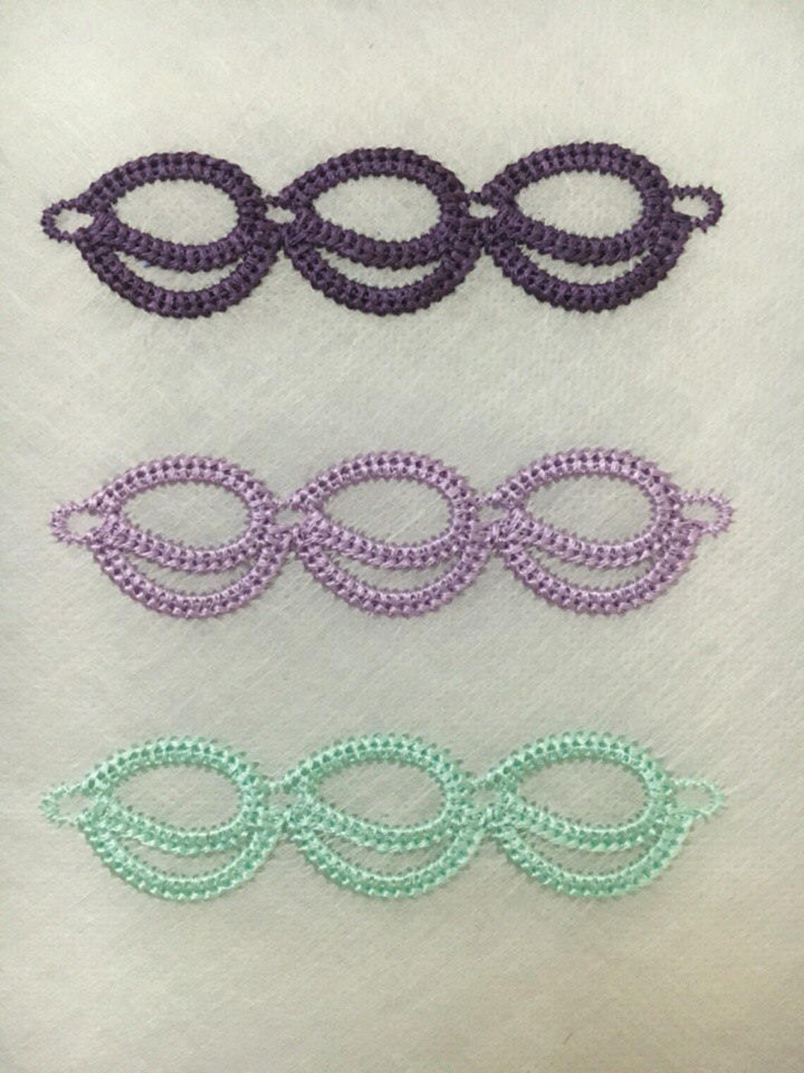 Machine Embroidery Design FSL Tatting jewelry Pattern Lace Etsy