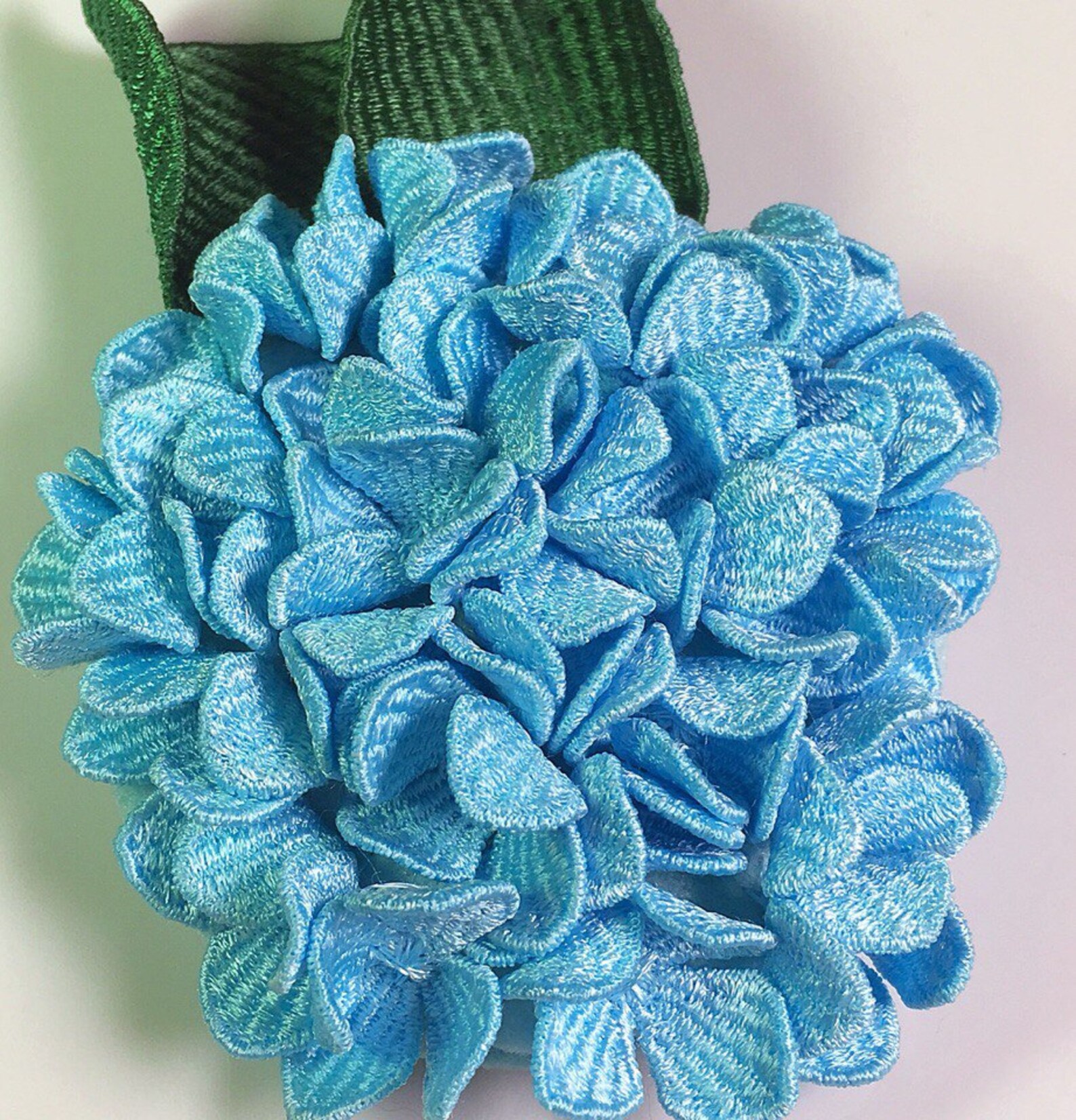 Machine Embroidery Design FSL Hydrangea Flower brooch hairpin Etsy