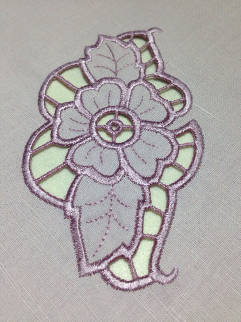 Cutwork Machine Embroidery Design Richelieu flower embroidery Etsy