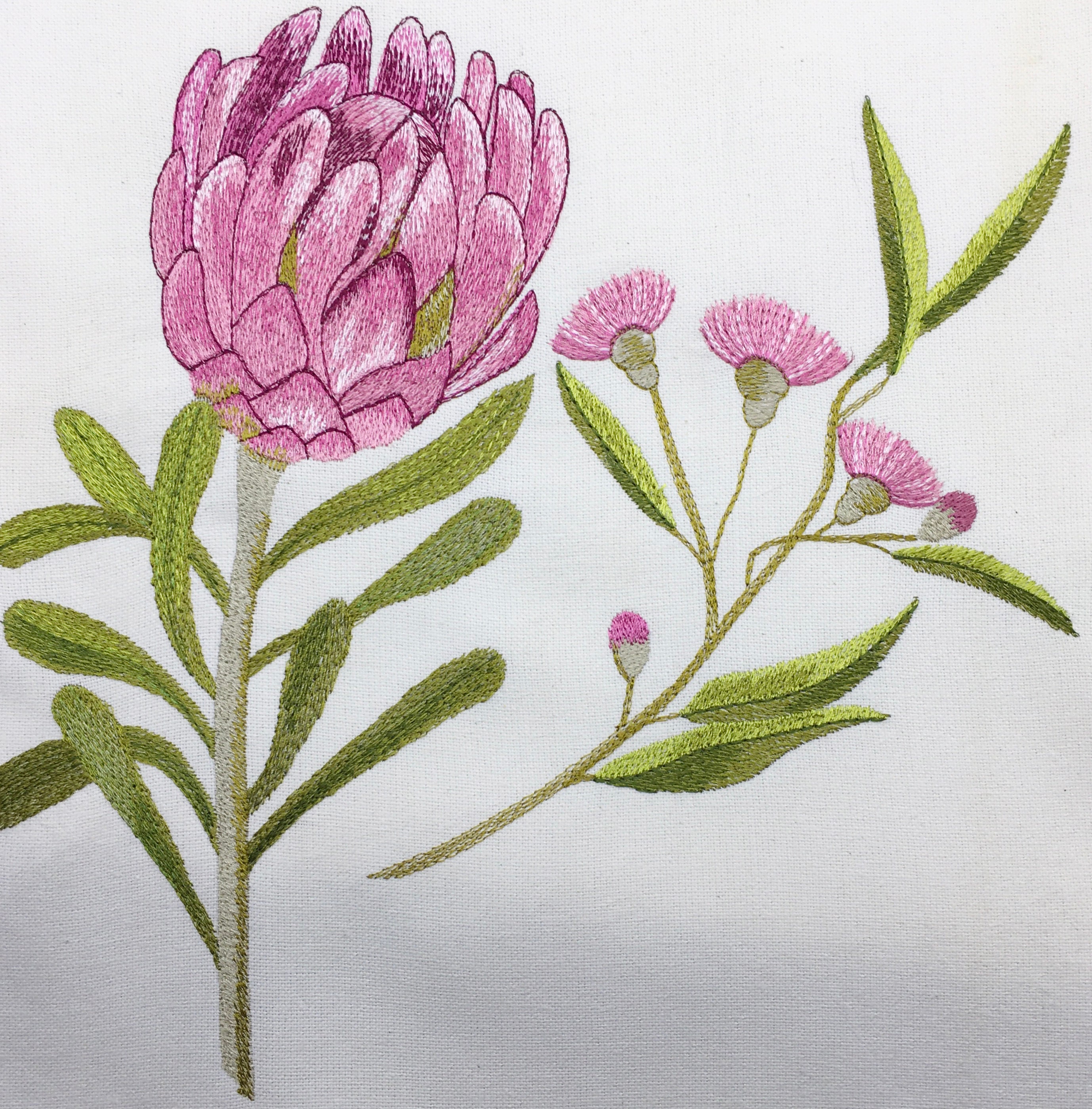 Protea Set Of Machine Embroidery Designs In The Art Surface  Etsy