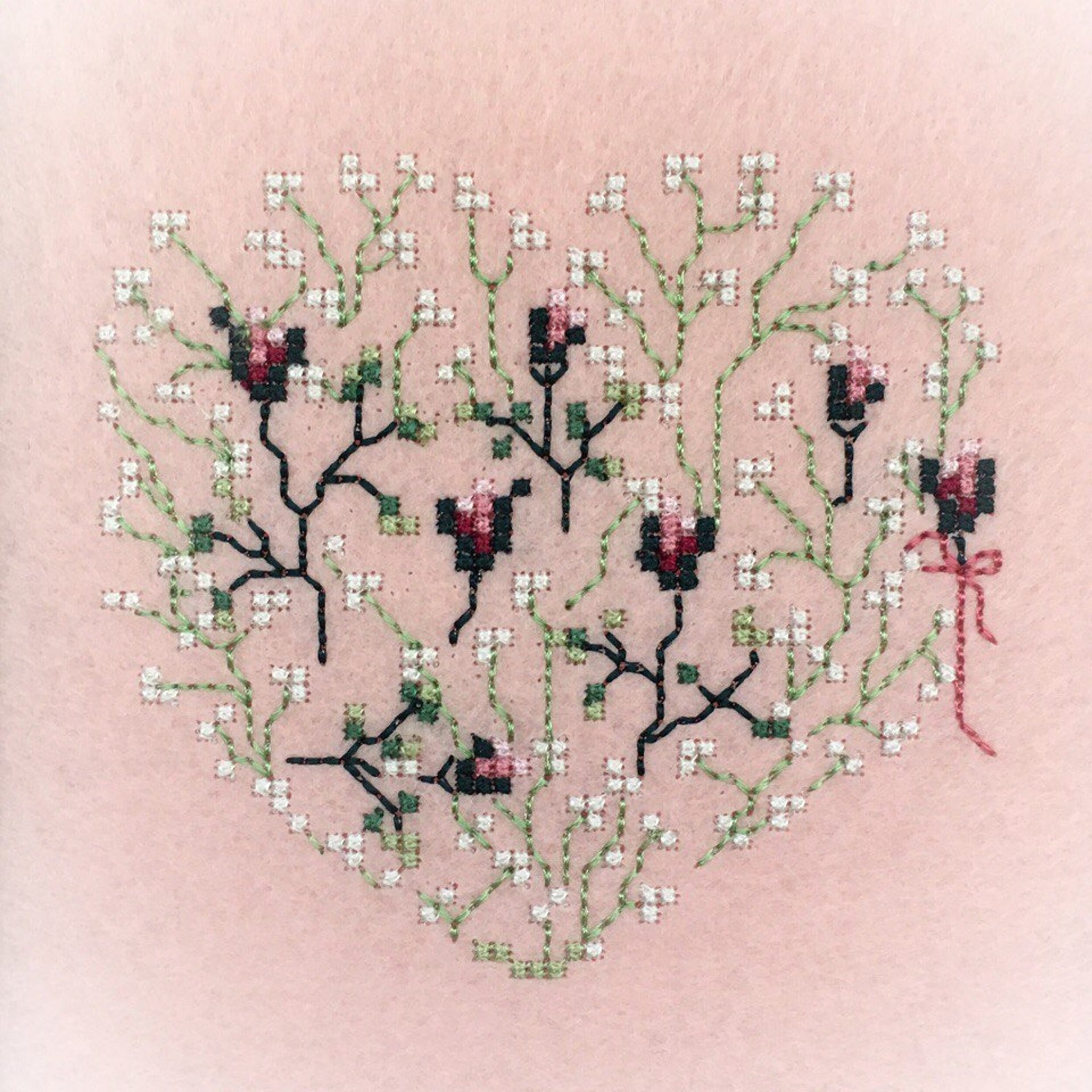 Machine Embroidery Design Rose Set Cross stitch French knot Etsy