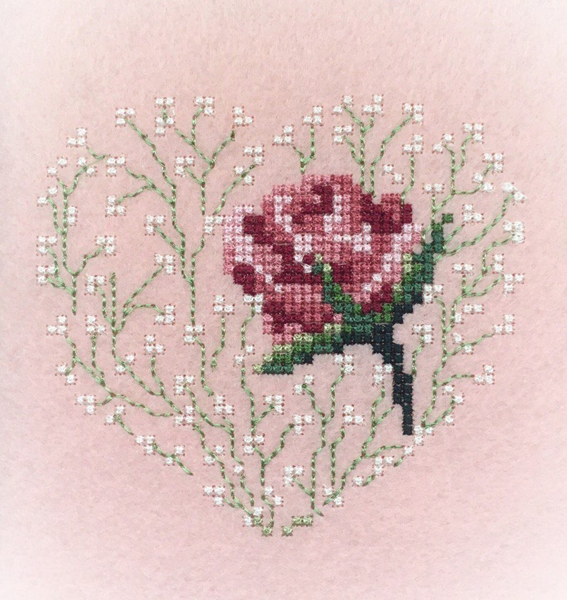 Machine Embroidery Design Rose Set Cross stitch French knot Etsy
