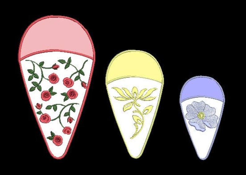 Digital Machine Embroidery Design Cases for scissors set Etsy