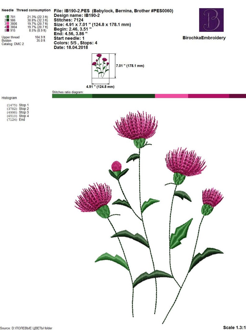 Wildflowers set Machine Embroidery Designs Floral Embroidery Etsy