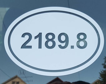 Appalachian Trail oval mileage decal - car windows, laptop