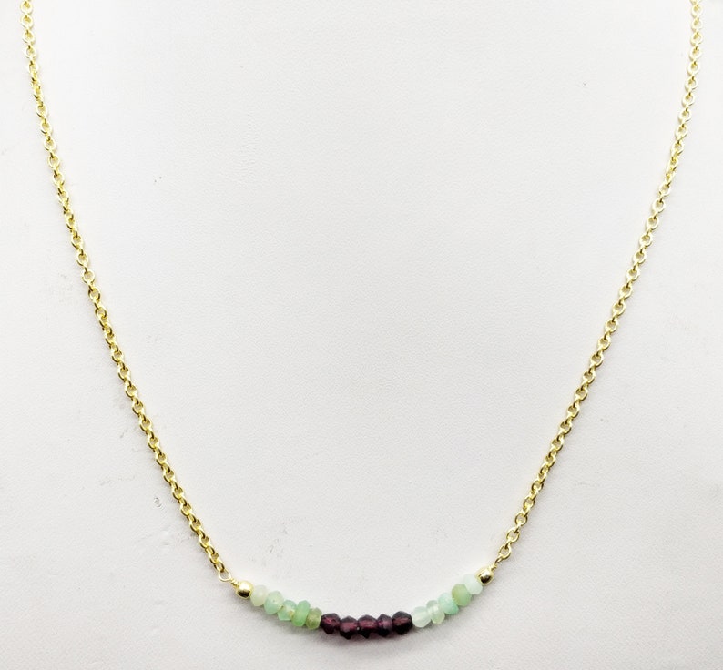 Short Beaded Necklace,\u00a0Multicoloured Beads\u00a0Gold Plated Women Jewelry GiftNK80 Garnet Dainty Chain Choker Beautiful Prehnite