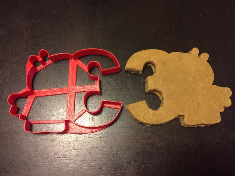 Peppa Pig Silhouette Cookie Cutter holding the number 3 Celebrate their 3rd year! Great for your kid/'s third birthday party