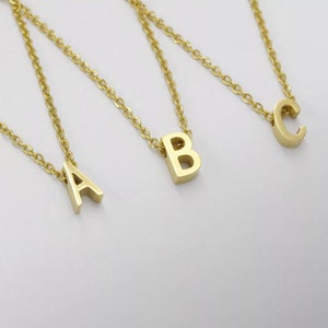 9 carat gold initial necklace image 2