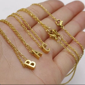 9 carat gold initial necklace image 4