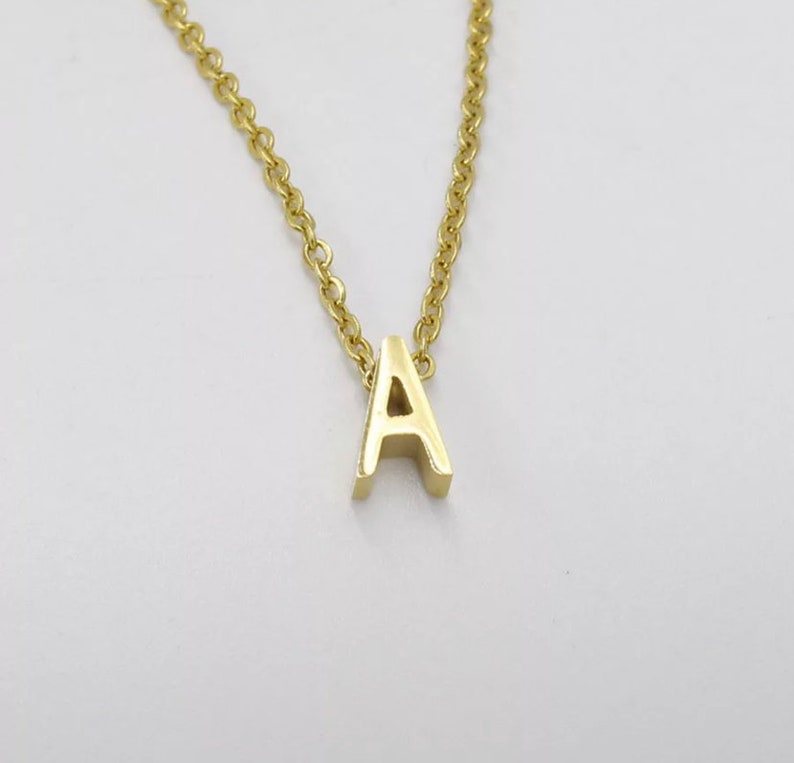 9 carat gold initial necklace image 1