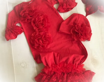 baby christmas gown