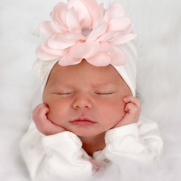 Baby Girl Hospital Caps Etsy