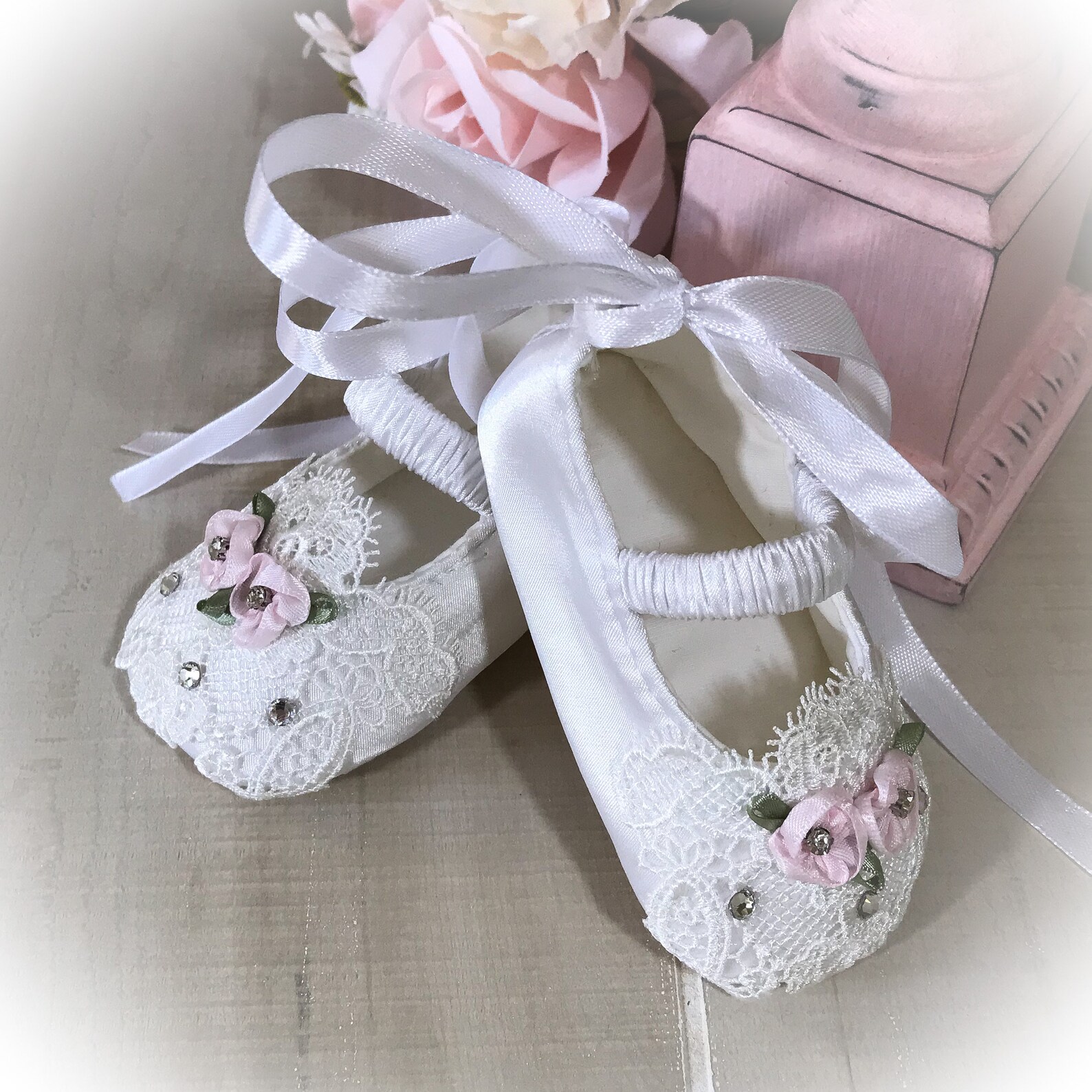 Baby Girl Shoes Christening Shoes Satin Baby Crib Shoes Etsy
