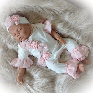 Newborn Girl Coming Home Outfit, Newborn Ruffle Romper, Baby Girl Take Home Romper