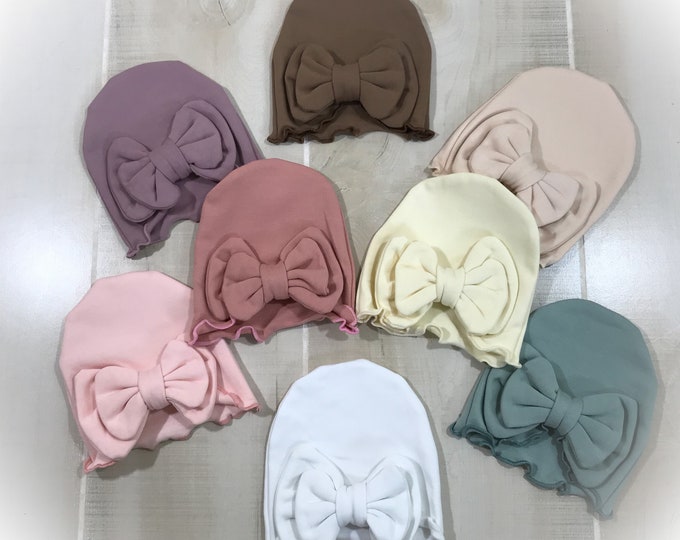 Newborn Girl Hat, Baby Hospital Hat, Unique Baby Gift,  Baby Shower Gift, Baby Girl Cap
