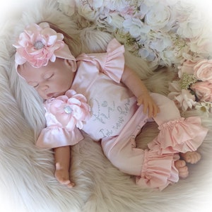 Newborn Girl Coming Home Outfit, Im New Here Newborn Ruffle Romper, Baby Girl Take Home Romper