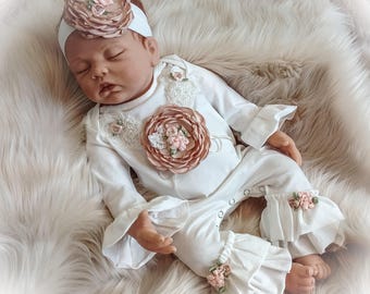 Newborn Girl Coming Home, Baby Girl Ruffle Romper, Baby Girl Outfit, Newborn Layette