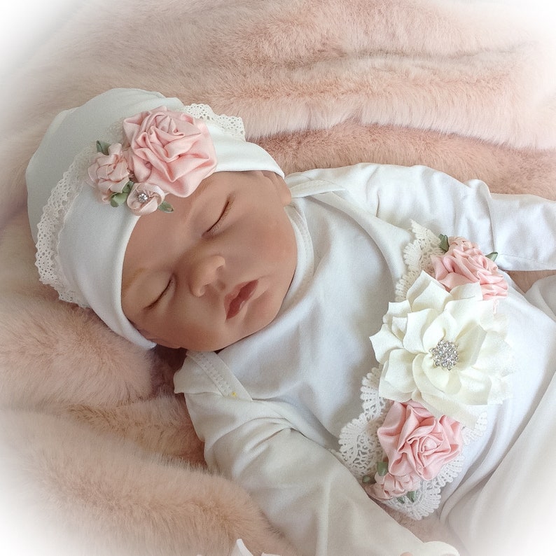 Newborn Girl Coming Home Outfit Newborn Girl Gown Go Home Etsy