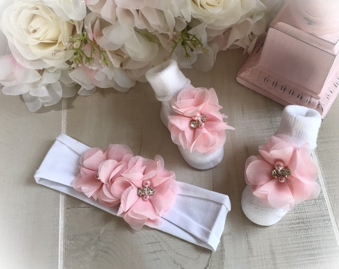 Baby Headband and Sock Set