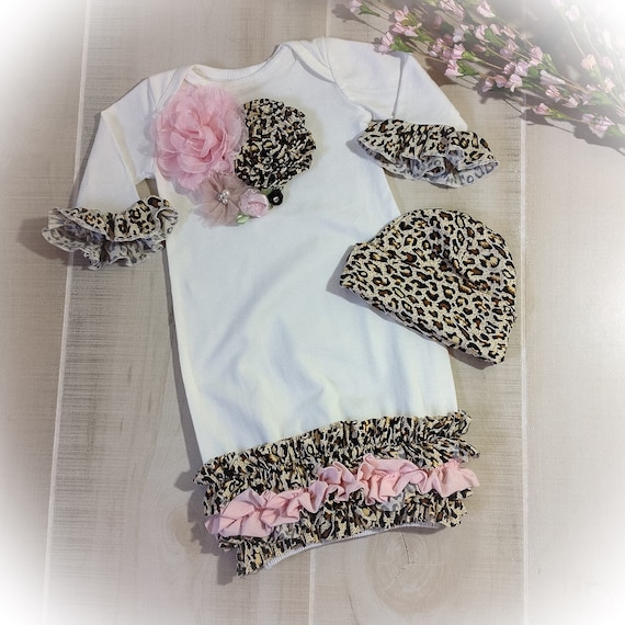 leopard newborn outfit