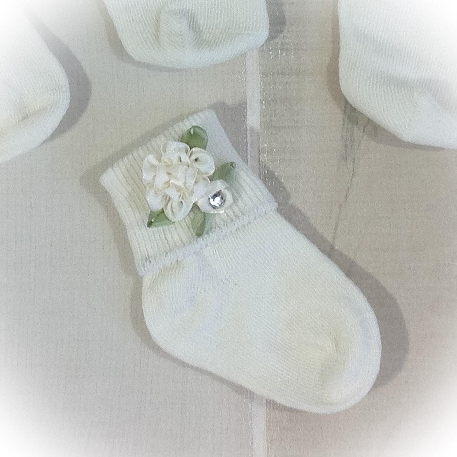Baby Booties Newborn Socks Ivory Baby Girl Socks With Etsy