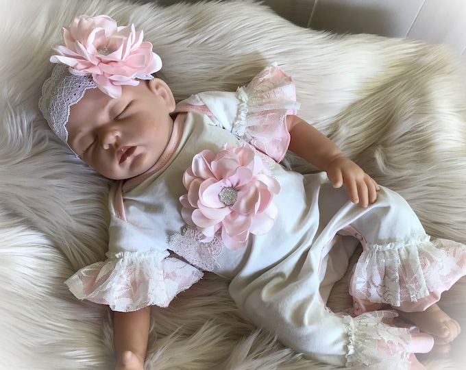 Newborn Girl Coming Home Ruffle Romper