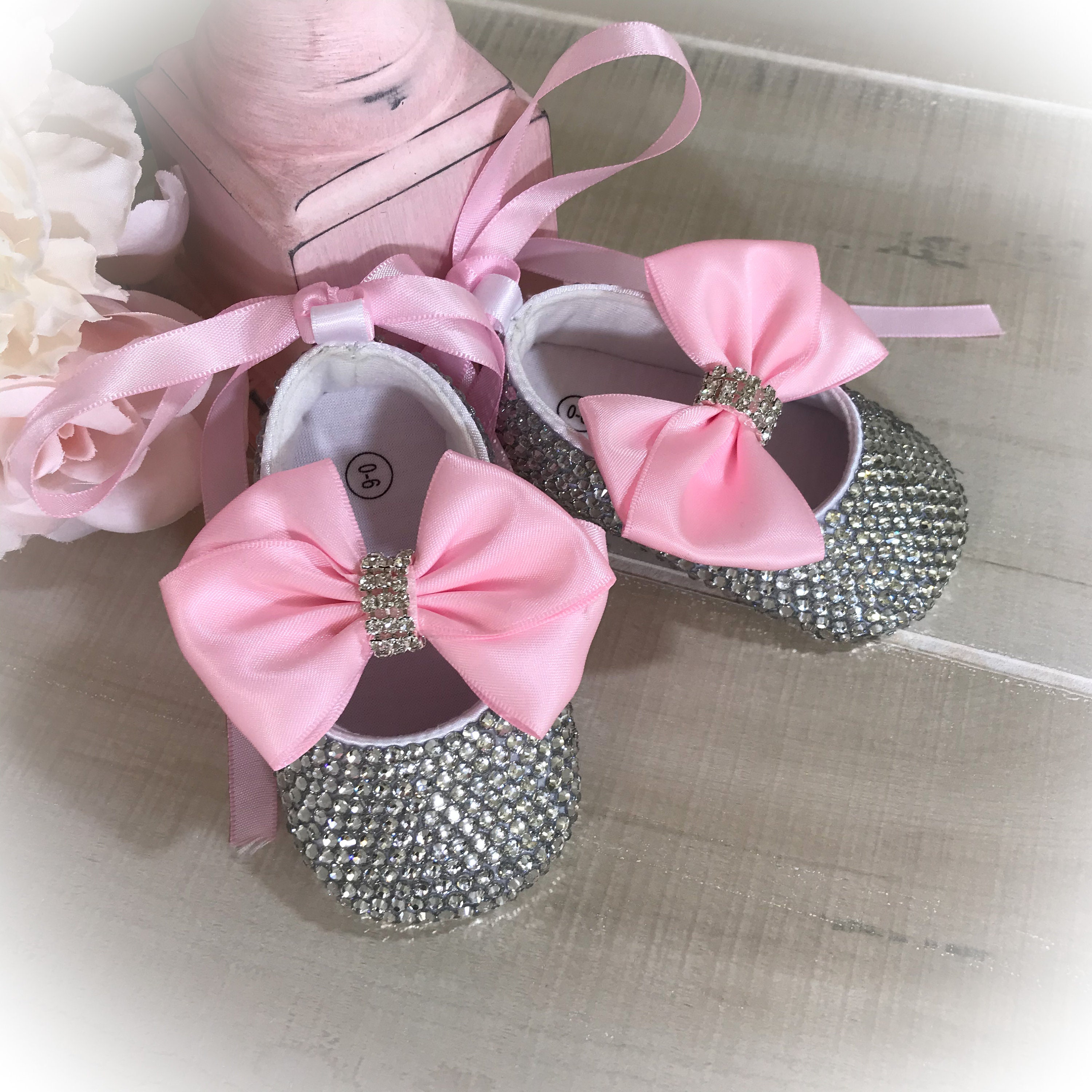 Bling Baby Shoes Crystal Baby Shoes Baptism Shoes | Etsy