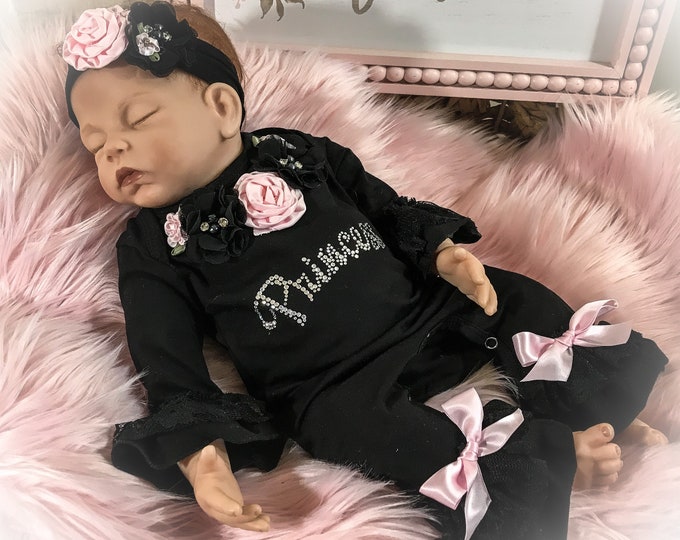 Baby Girl Princess Romper, Newborn Girl Lace Romper, Ruffle Romper