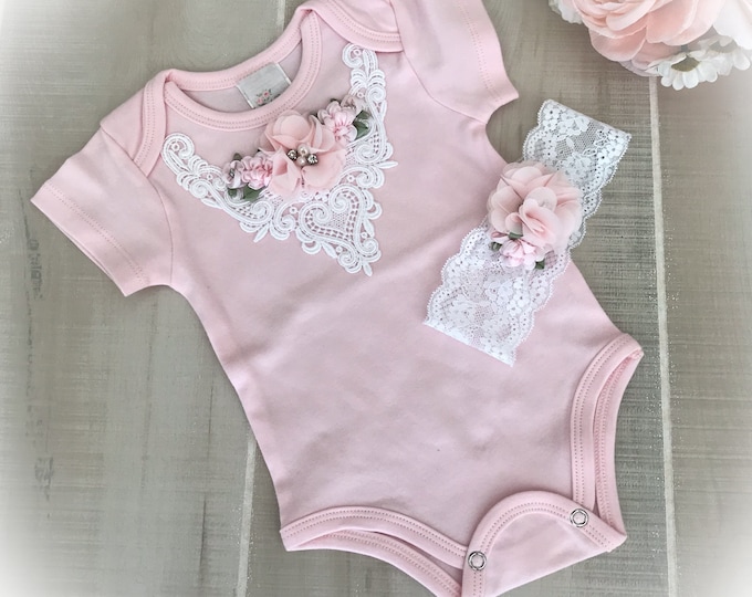 Newborn Girl Coming Home Outfit, Baby Girl Shower Gift