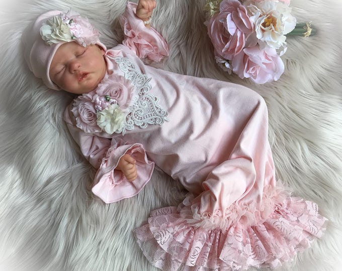Pink Newborn Coming Home Gown