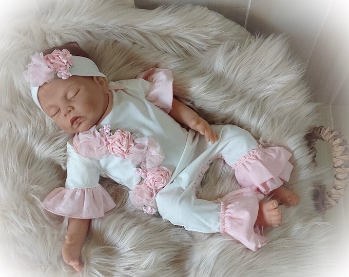 Newborn Girl Coming Home Outfit, Newborn Ruffle Romper, Baby Girl Take Home Romper