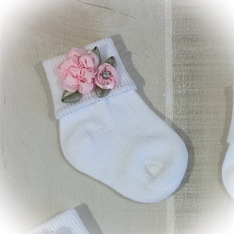 Baby Socks Newborn Booties White Baby Girl Socks with Etsy