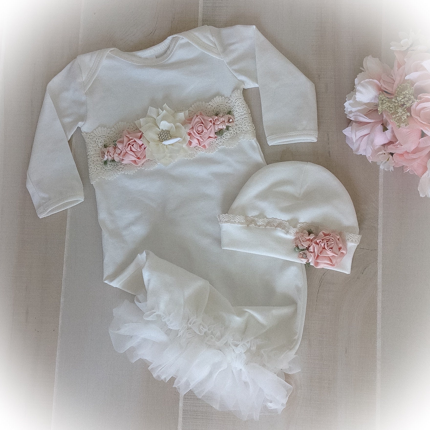 Newborn Girl Coming Home Outfit Newborn Girl Gown Go Home - Etsy