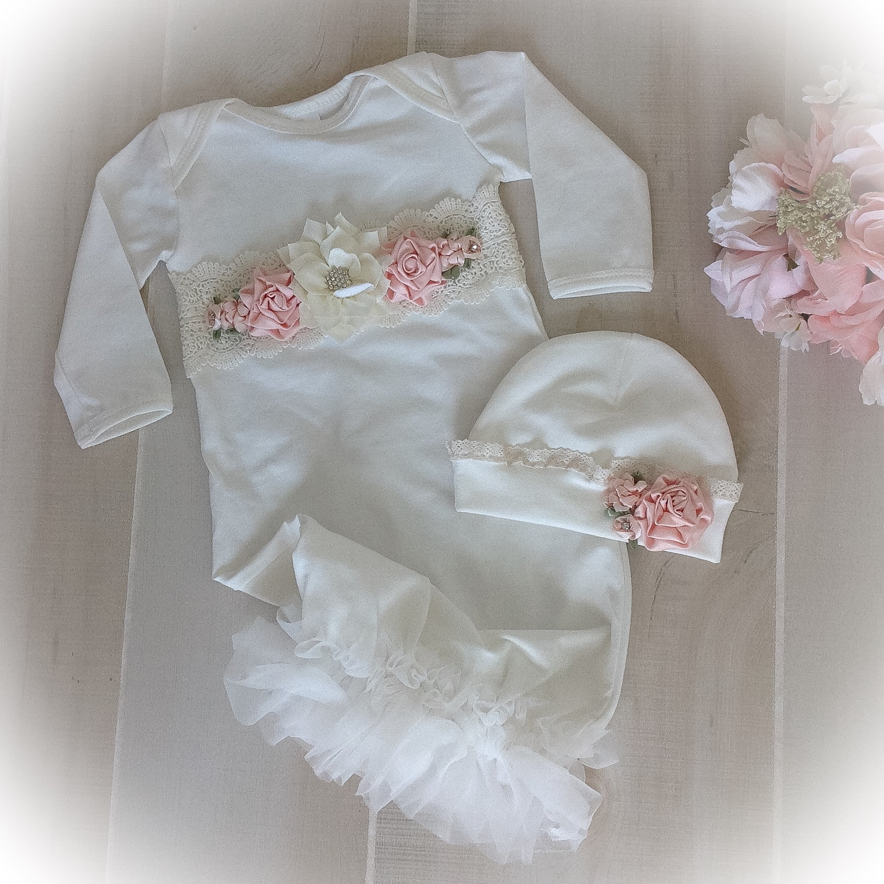 Newborn Girl Coming Home Outfit Newborn Girl Gown Go Home - Etsy